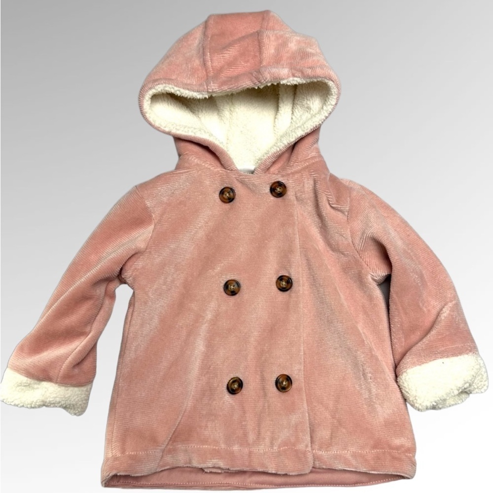 Daisy Fuentes Double breasted Infant Coat with Hood.